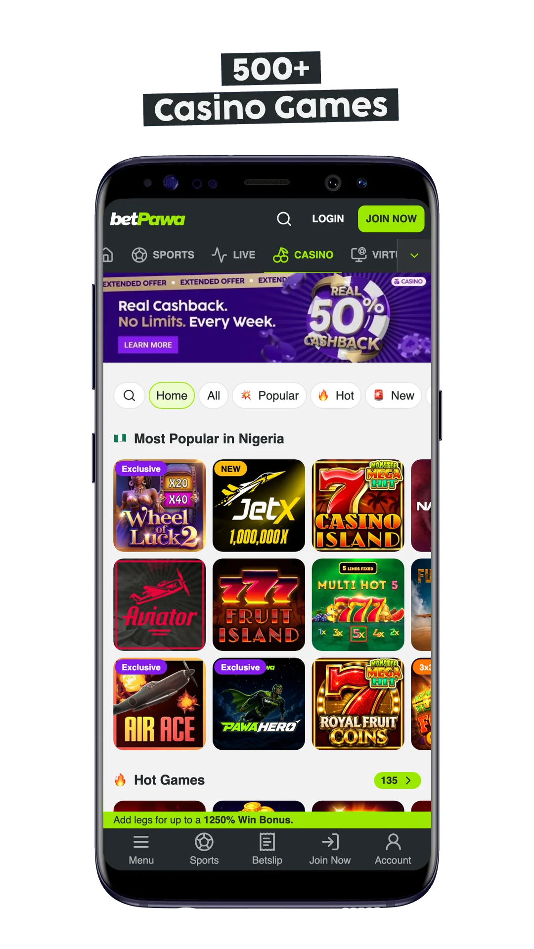 betPawa mobile app screenshot